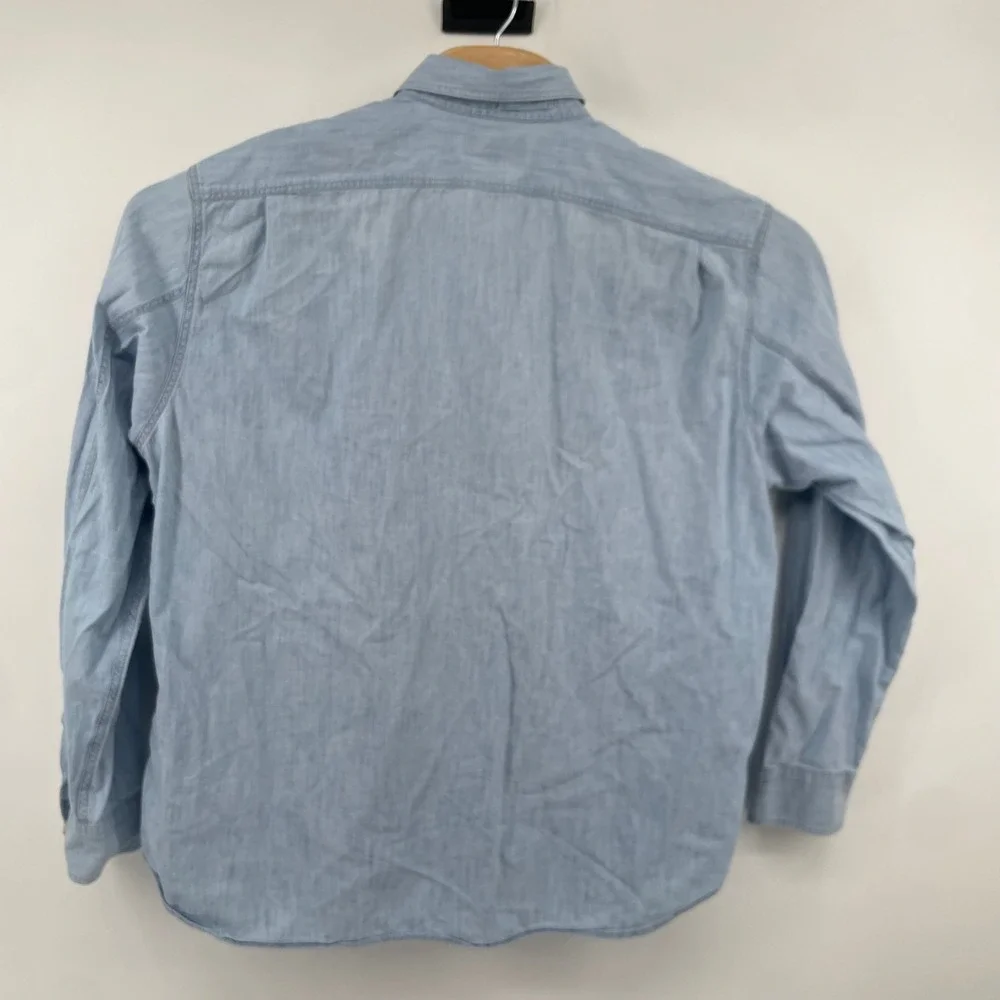 Banana Republic Shirt Mens XL Blue Chambray Long Sleeve Button Down Workwear